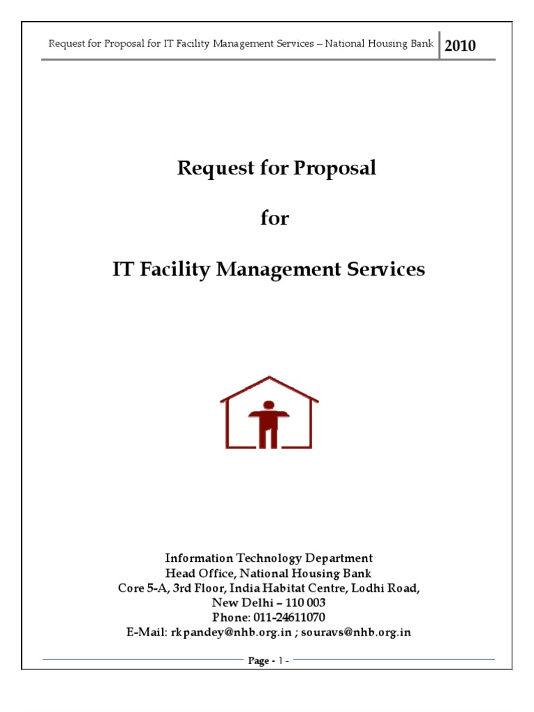 RFP For IT Facility Management Final 2010 PDF Request For Proposal