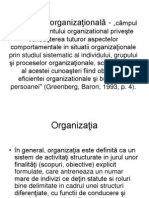 Curs psihologie
 Organizationala- Organizatia