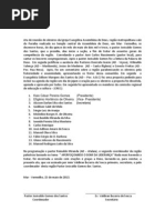 Ata de reunião de obreiros da Igreja Evangélica Assembleia de Deus