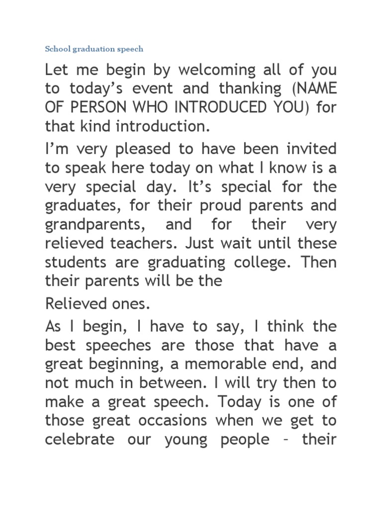 Guest Speaker Speech Pdf