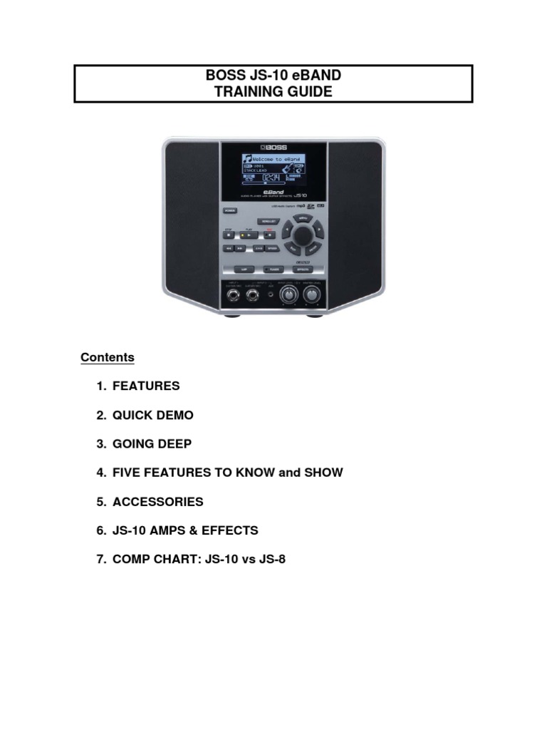 ギター BOSS e-Band JS-10 Amazon.com: Boss eBand JS-10 Audio Player with Guitar