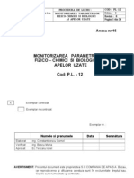 Monitorizarea Param. Fizico-Chimici Si Biologici Ai Apelor Uzate - Anexa Nr.15