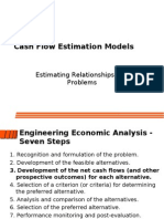 Cash Flow Estimation Models: Estimating Relationships and Problems