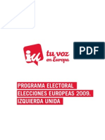 Programa IU Elecciones Europeas 2009