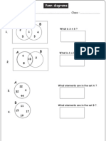 Venn Diagram Sets A and B Worksheet