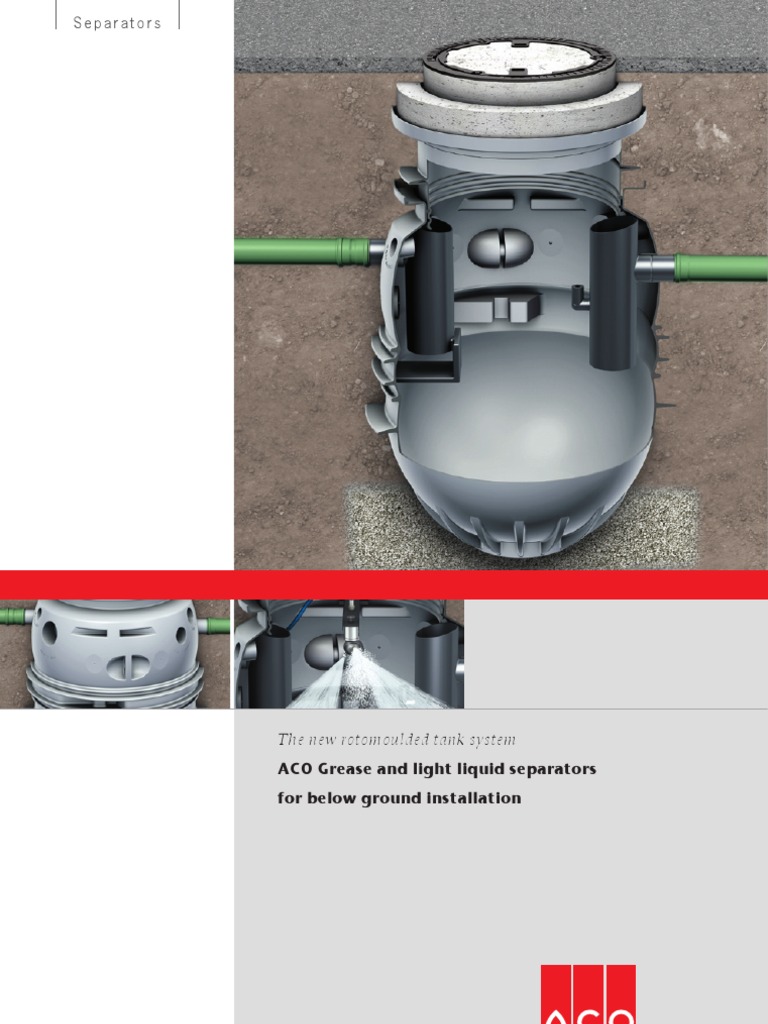 ACO Grease and Ligth Oil Separators in PEHD Petroleum Wastewater