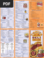 Tonys Deli Menu