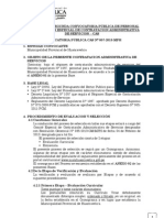 Bases Convocatoria Pública Cas #007-2013-MPH