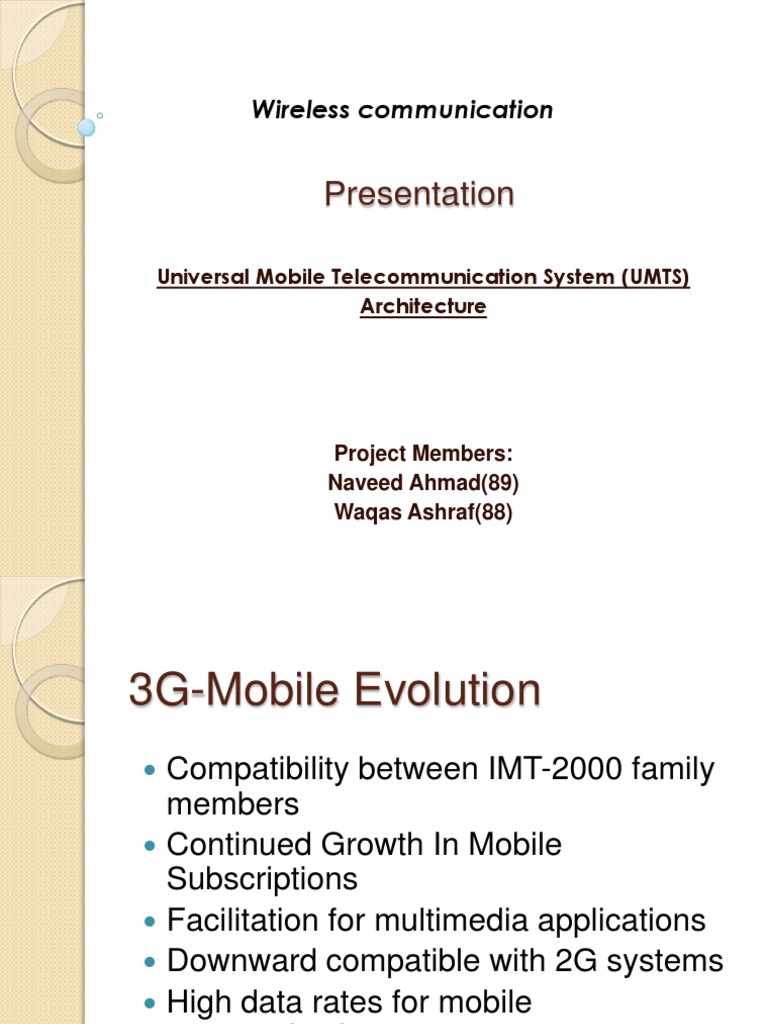 UMTS Architecture and Evolution Overview | PDF | High Speed Packet ...