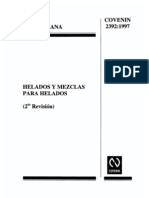 COVENIN 2392-97 Helados y Mezclas para Helados