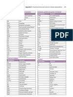 Appendix 3 Anatomical Terms and Common Medical Abbreviations