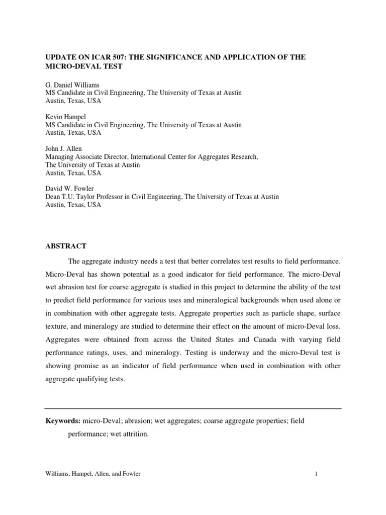 2005-04 - The Significance and Application of The Micro-Deval Test | PDF