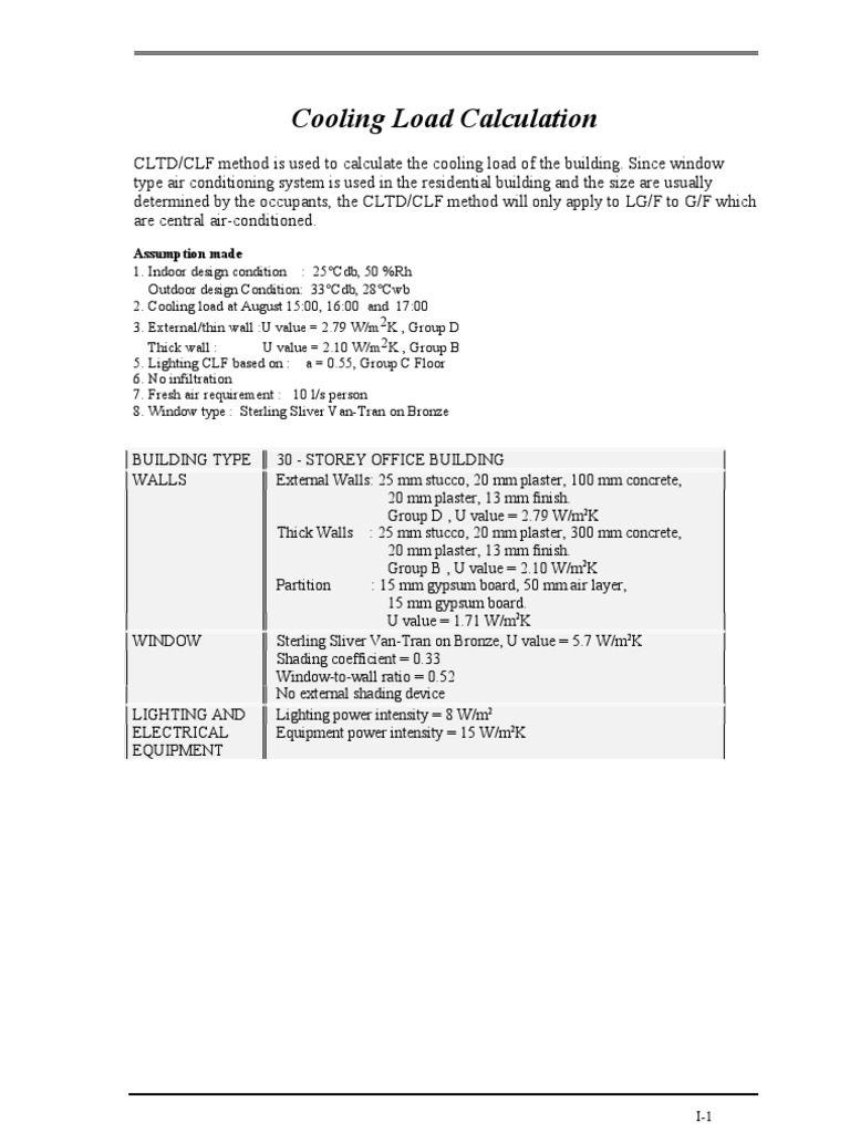 Air Conditioning System Design Calculation PDF Air Conditioning