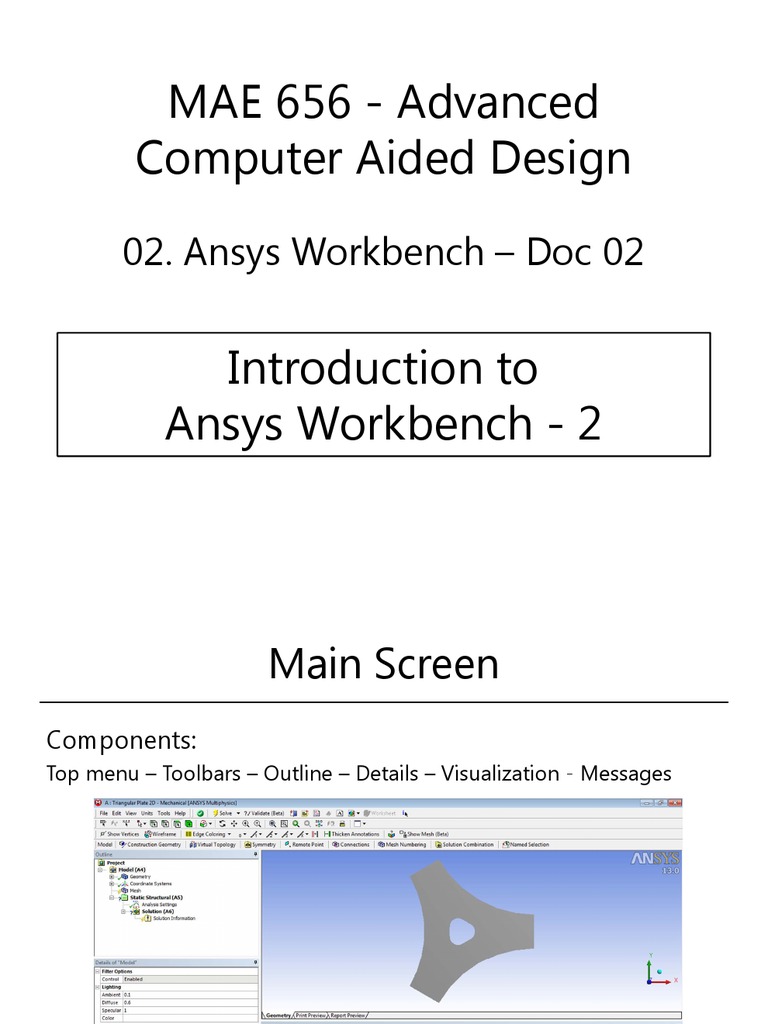 ANSYS Workbench Introduction | PDF | Geometry | Computer Aided Design