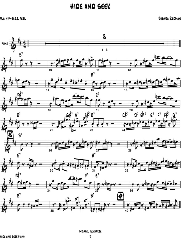 Hide and Seek Sheet music for Piano (Solo) Easy