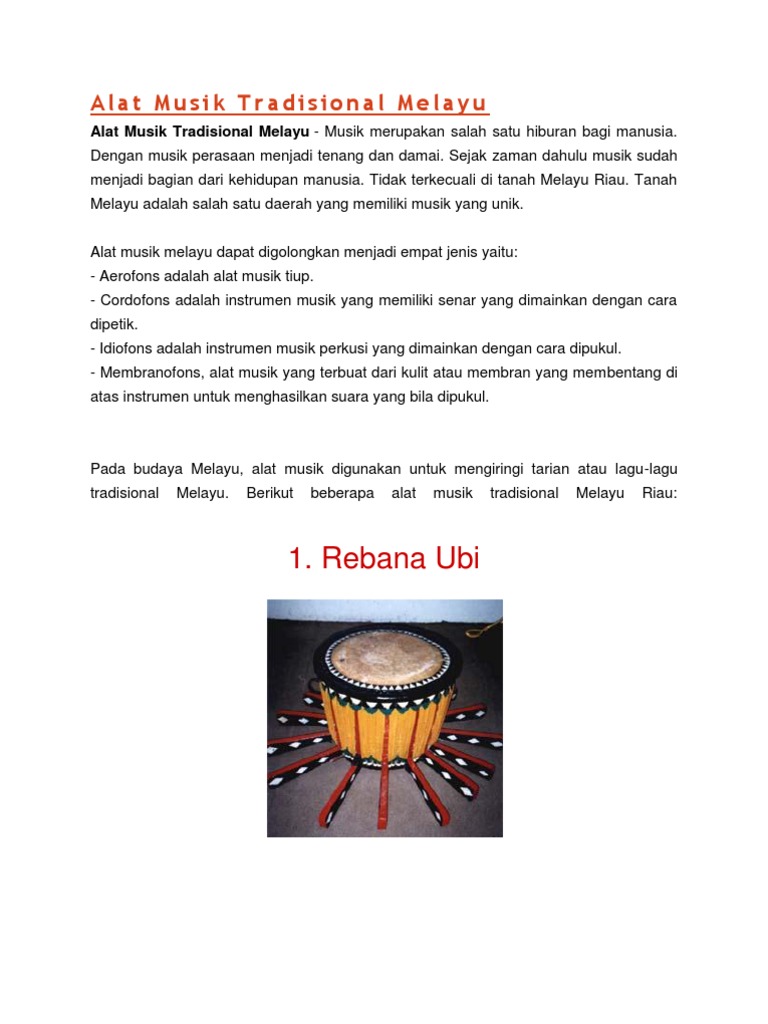 Alat Musik Tradisional Melayu