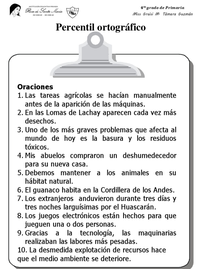 Percentil ortográfico