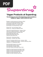 Vegan Products at Superdrug