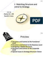 Chapter 13: Matching Structure and Control To Strategy: Text by Charles W. L. Hill Gareth R. Jones