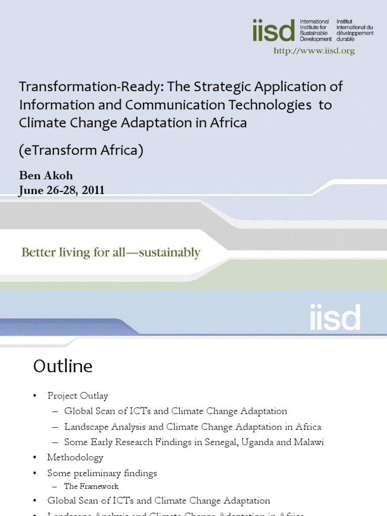 ICTs for Climate Adaptation in Africa | PDF | Climate Resilience ...