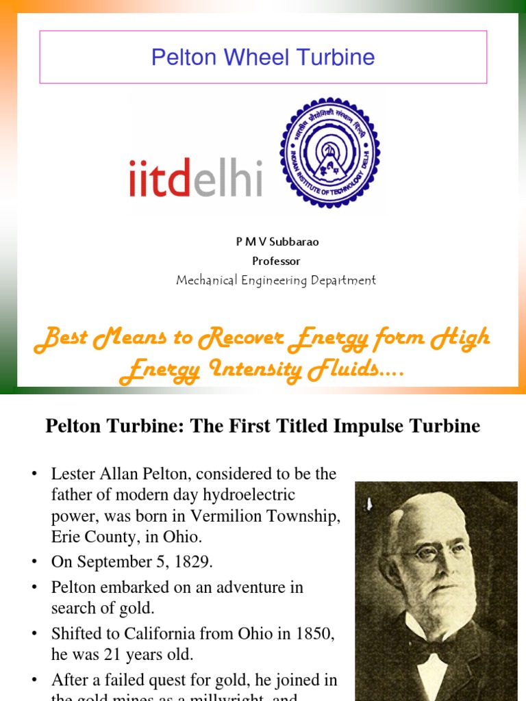 Pelton Wheel Turbine | PDF