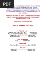 Download PRICE LIST MOBIL SUZUKI JULI 2013 by gustic bW SN153712062 doc pdf