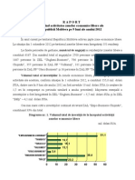 Raportul Privind Activitatea Zonelor Economice Libere Ale Republicii Moldova Pe 9 Luni Ale Anului 2012