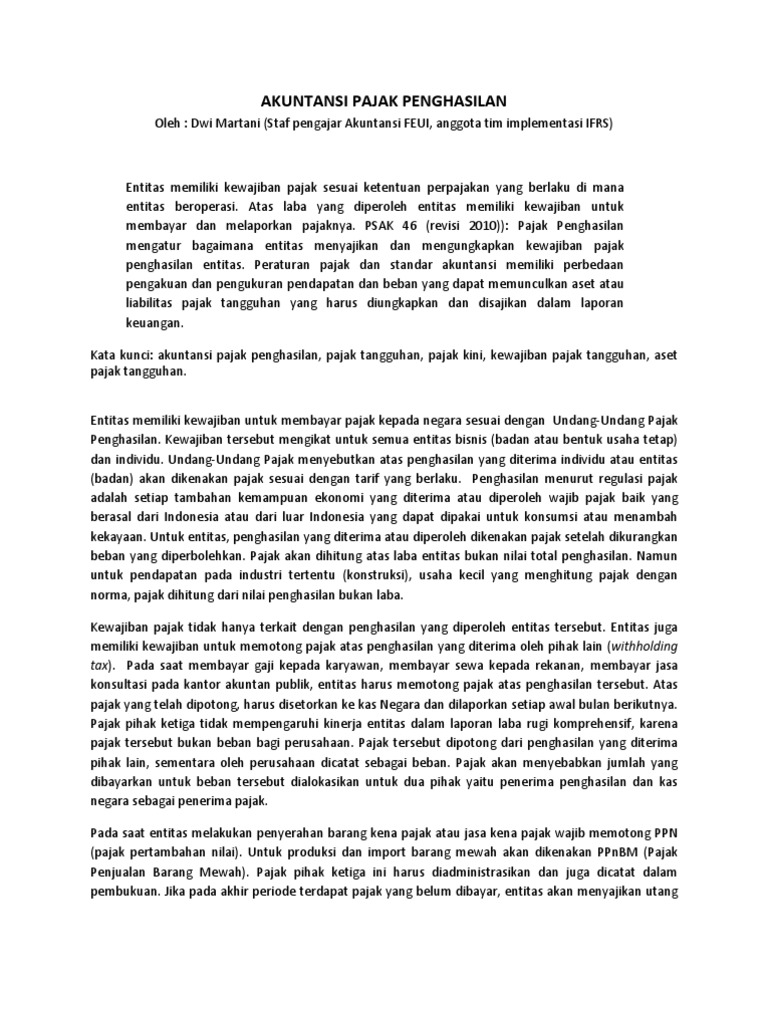 Download Undang Undang Tentang Pajak Penghasilan Pdf Software