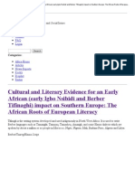 Cultural and Literary Evidence For An Early African (Early Igbo Nsibidi and Berber Tifinaghi) Impact On Southern Europe - The Af