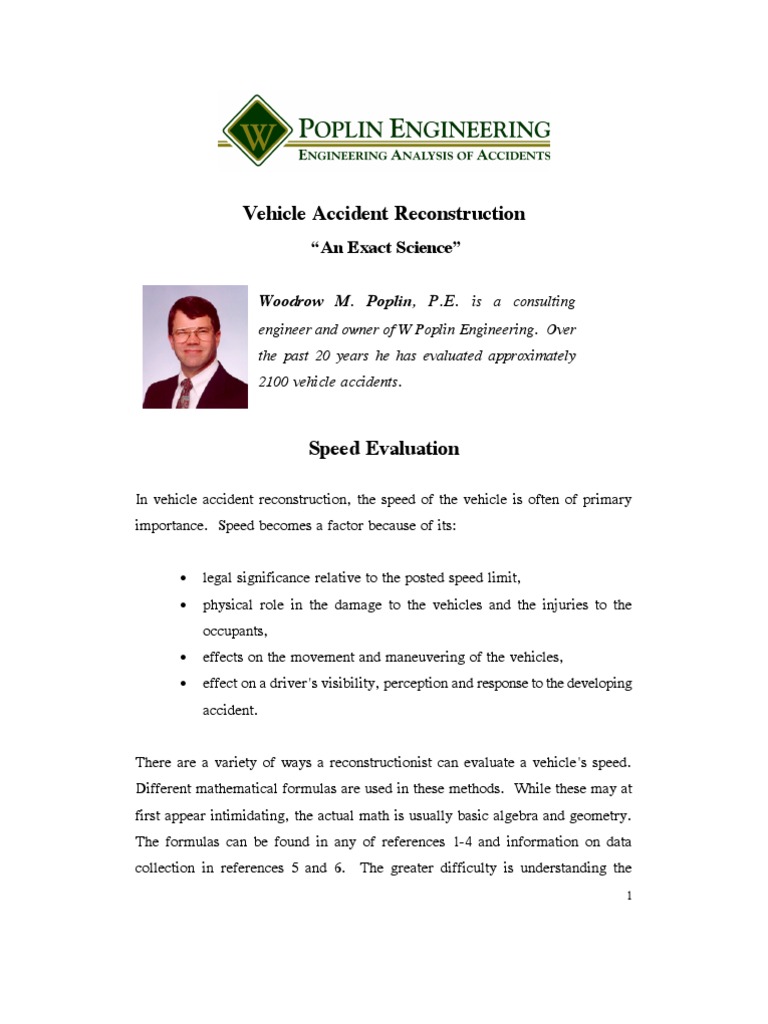 Accident Reconstruction PDF Airbag Momentum