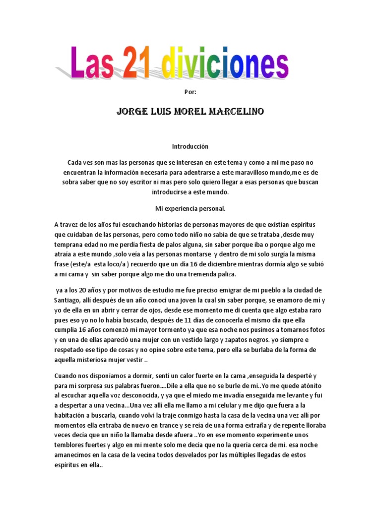 Las 21 Diviciones