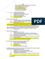 Marketing Research - Quiz MCQs