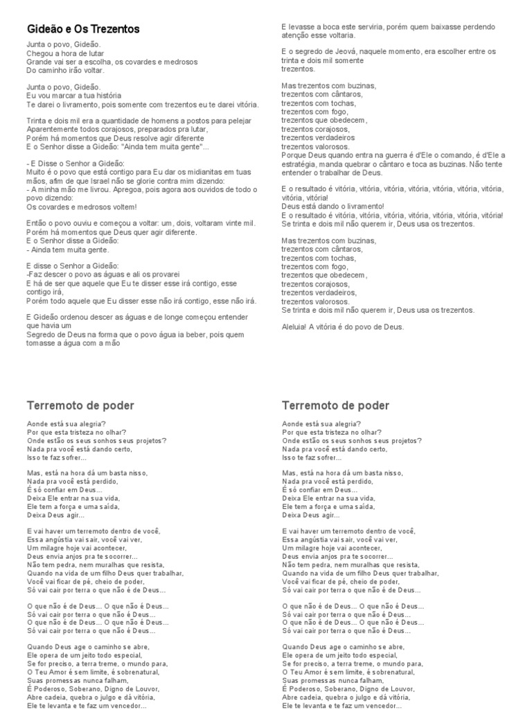 Gideão e Os Trezentos | PDF | Nomes de Deus | Deus
