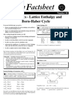 Chem Factsheet: Lattice Enthalpy and Born-Haber Cycle