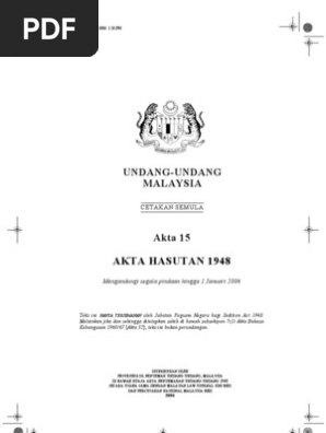 Akta 15 Akta Hasutan Pdf