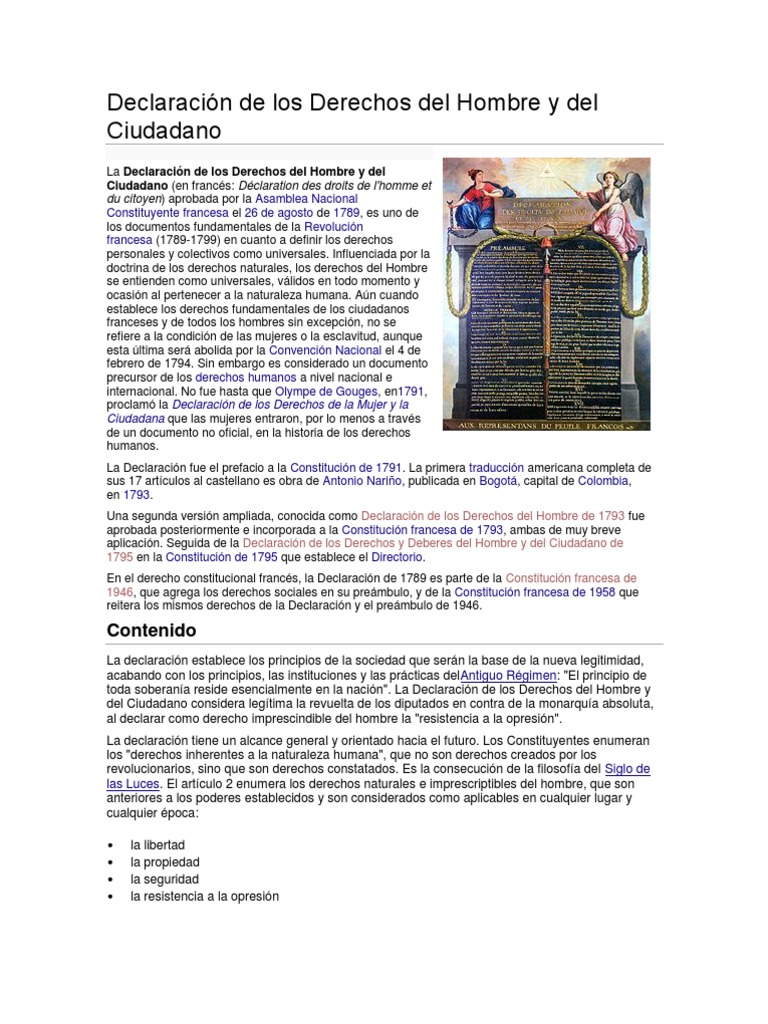 Declaración de Los Derechos Del Hombre