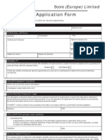 Score Group Application Form