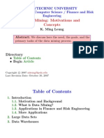 Data Mining: Motivations and Concepts