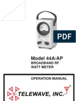 Model 44A/AP: Broadband RF Watt Meter