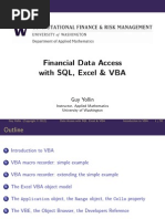 Financial Data Access With SQL, Excel & VBA: Guy Yollin