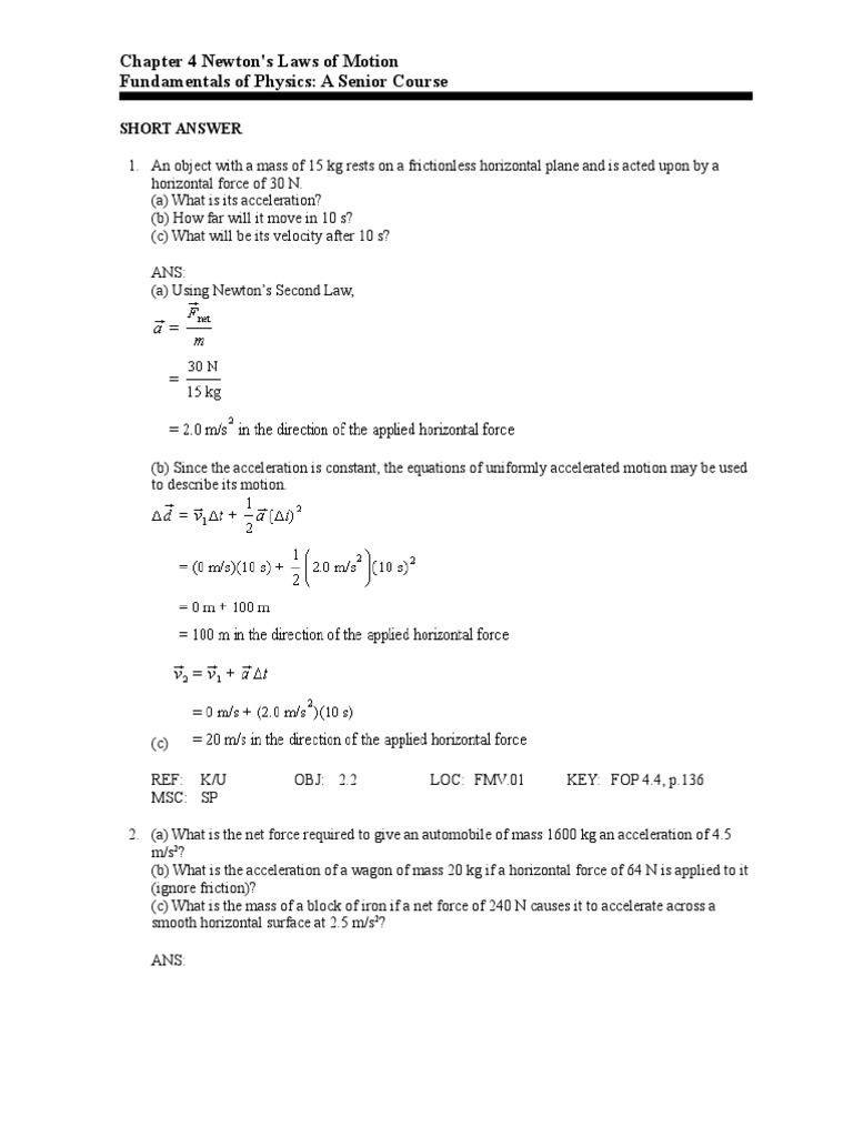 Newton's Laws: Forces and Acceleration | PDF | Force | Acceleration