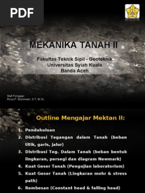 Distribusi Tegangan Dalam Tanah Mektan Ii