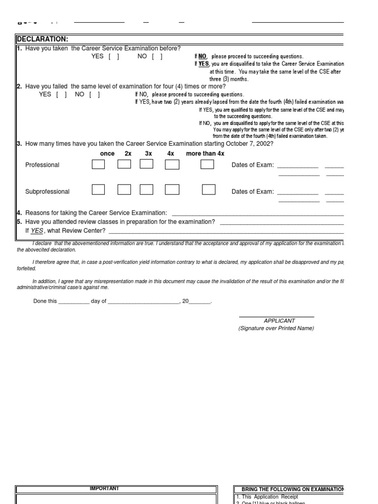 Fire officer Exam Form Identity Document Test (Assessment)