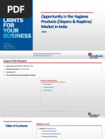 Download Opportunity in the Hygiene Products Diapers Napkins Market in India_Feedback OTS_2013 by Feedback Business Consulting Services Pvt Ltd SN153836637 doc pdf