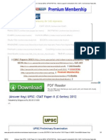 (Answer Key) UPSC: CSAT Paper-II (C-Series) 2012: India's Largest Online Community For IAS Aspirants