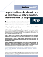 Singura abilitate de afaceri care vă garantează venituri excelente