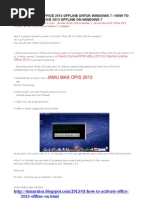 Cara Aktivasi Office 2013 Offline
