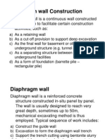 descripción diaphragm wall construction