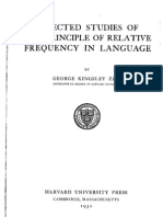Zipf 1932 Selected Studies of The Principle of Relative Frequency in Language