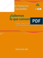 Hábitos Saludables ¿Sabemos lo que comemos